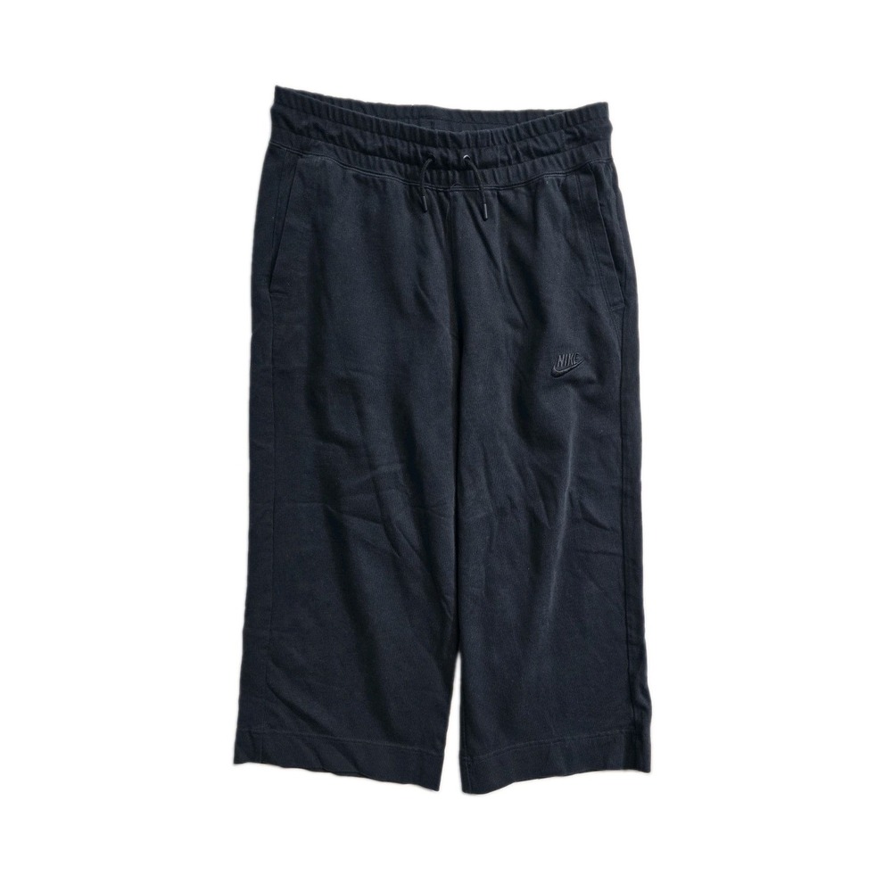Nike Women's Cotton Wide Leg Pants Cropped Small Drawstrings